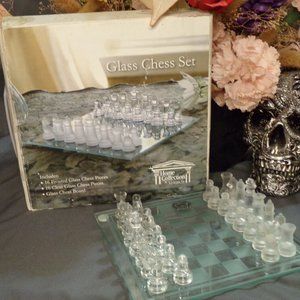 Beautiful Mini Glass Chess Set